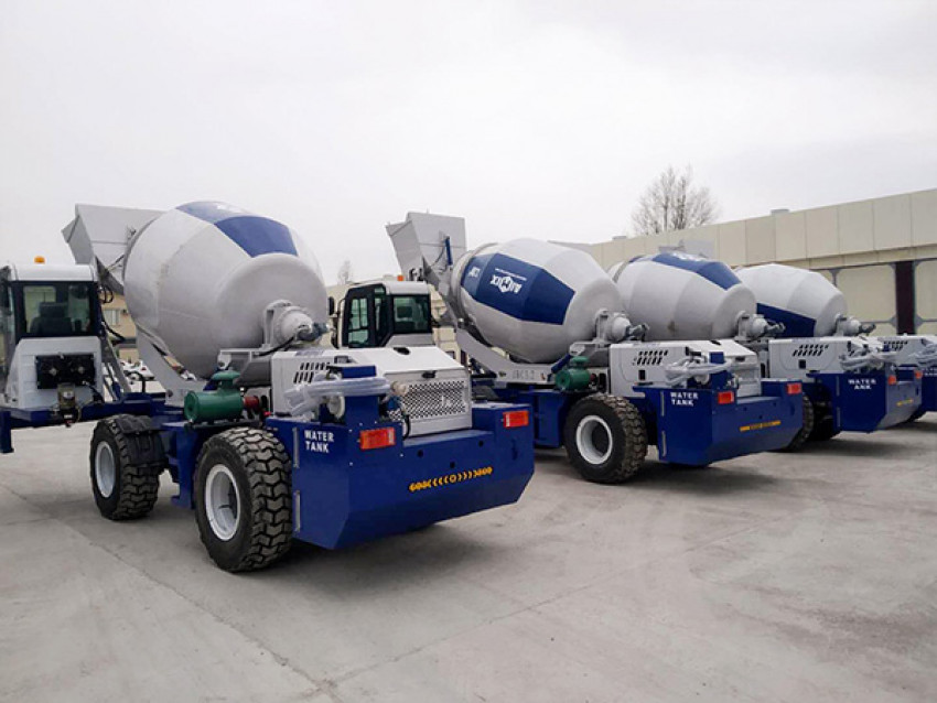 A Self Loading Concrete Mixer Truck