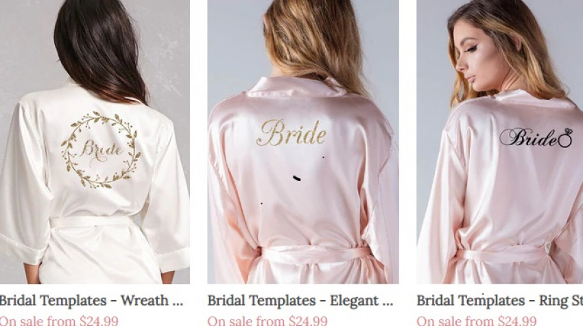 What are the most common or popular wedding robe colors?