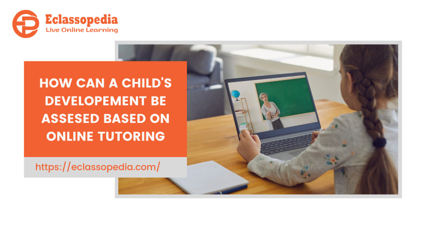 How can a child's development be assessed based on online tutoring