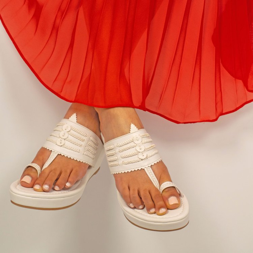 Step into Elegance with White Wedges: Discover the Allure of Shanti Wedges from Kosh-a