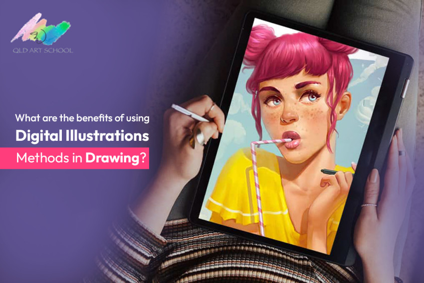 What are the benefits of using Digital Illustrations Methods in Drawing?