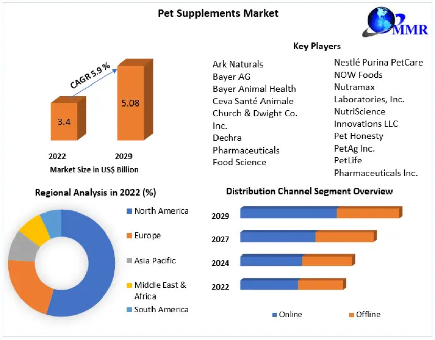 Pet Supplements Market size Witness Growth Acceleration during 2023-2029
