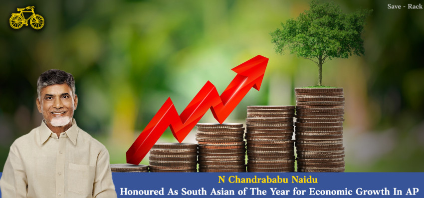 N Chandrababu Naidu Honoured As South Asian of The Year for Economic Growth In AP