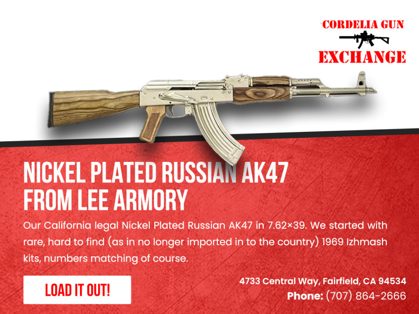 Nickel Plated Russian AK47 from Lee Armory | Used Rifles For Sale