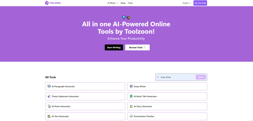 Unlock Your Inner Writer: How Toolzoon's AI Tools Can Help You Write Better
