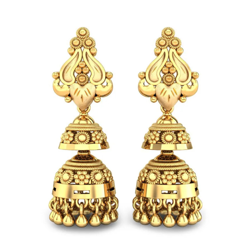 Jhumka Earrings By Kalyan Jewellers