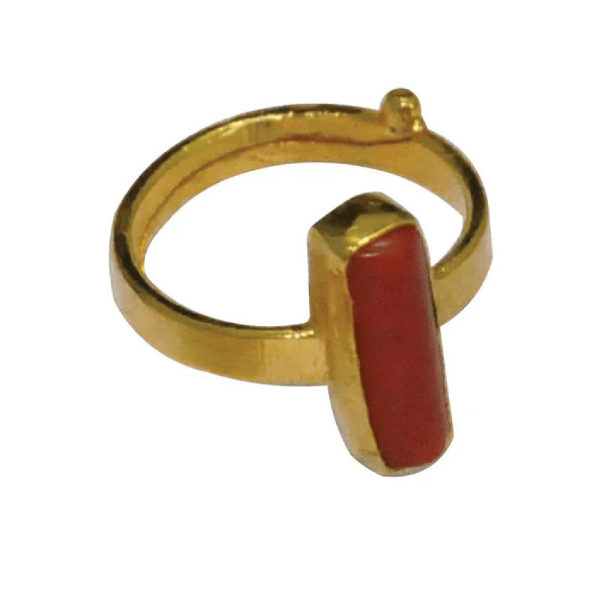 Buy Original Red Coral Moonga Ring Online BhagyaG