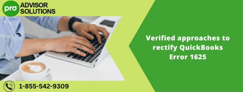 Verified approaches to rectify QuickBooks Error 1625