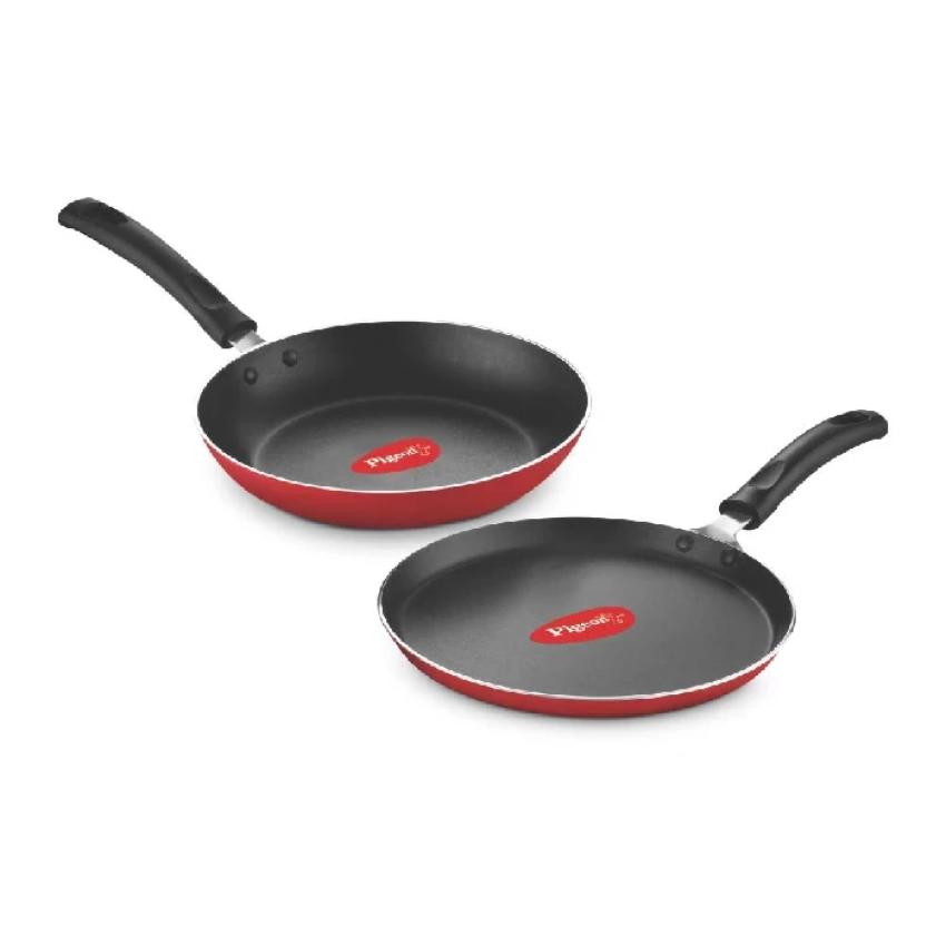 Pigeon Nonstick Duo Pack – Flat Tawa & Fry Pan Set for Easy, Healthy Cooking