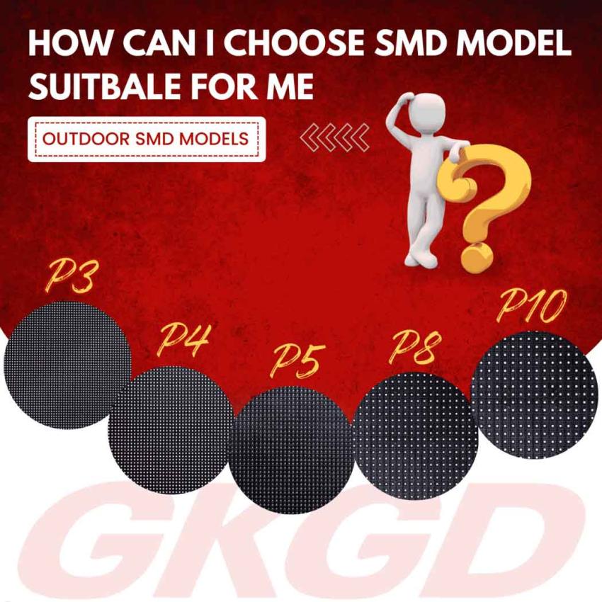 How can I choose which outdoor model of SMD/LED screen is suitable for me?