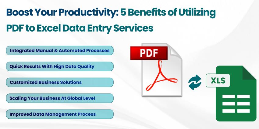 Boost Your Productivity: 5 Benefits of Utilizing PDF to Excel Data Entry Services