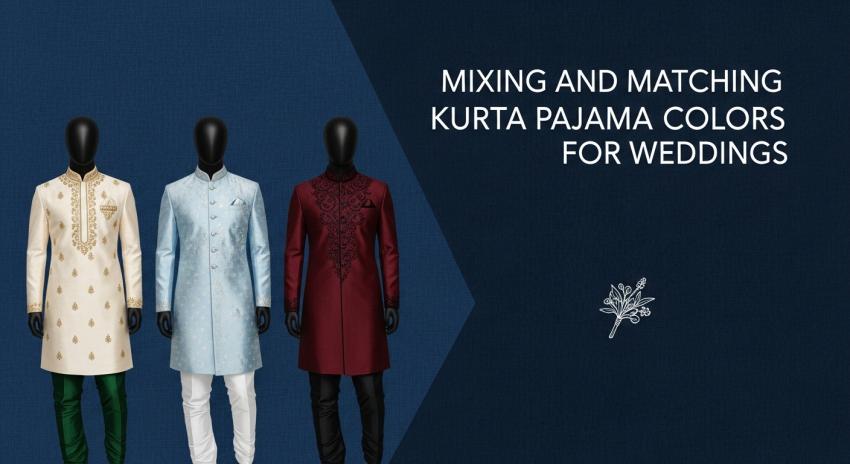 Mixing and Matching Kurta Pajama Colors for Weddings