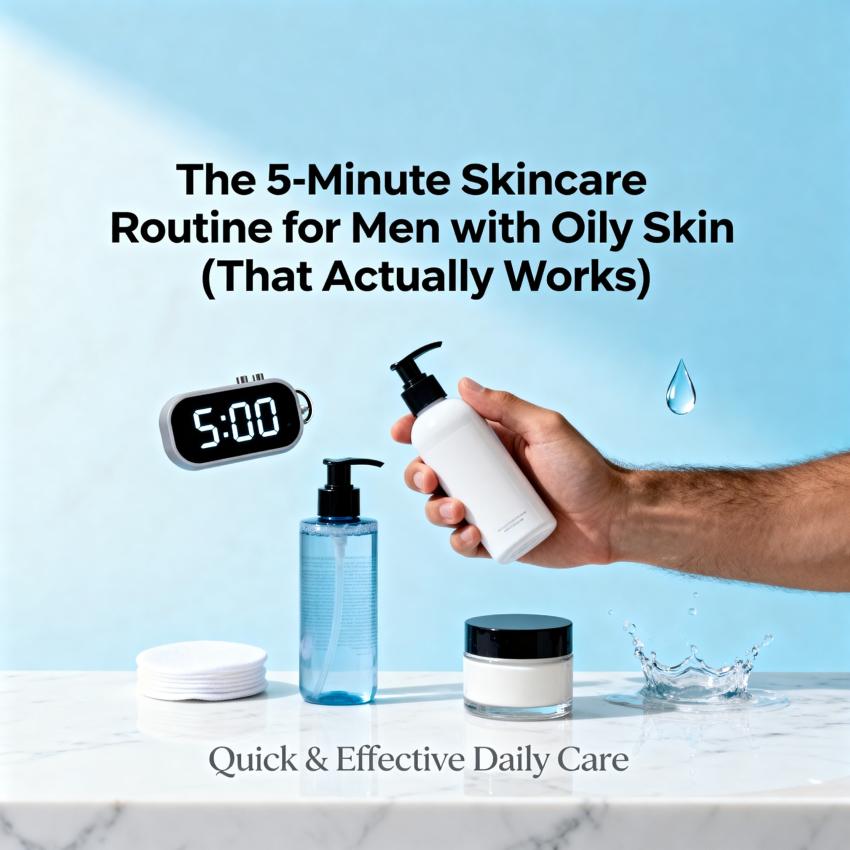 The 5-Minute Skincare Routine for Men with Oily Skin (That Actually Works)