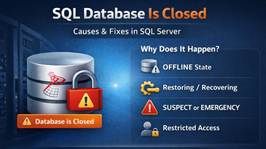 SQL Database Is Closed – Causes, Fixes & Prevention in SQL Server