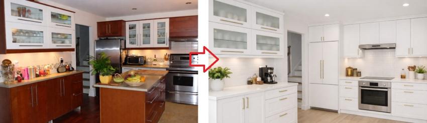 How to make a dated kitchen modern, looks and feels bigger