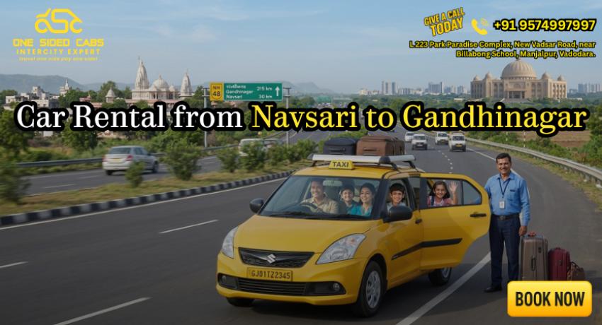 Car Rental from Navsari to Gandhinagar