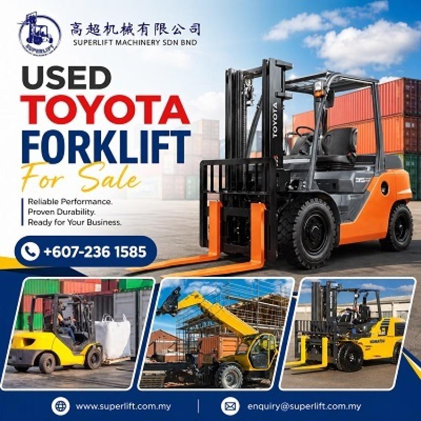 Why Toyota Forklifts Dominate the Used Equipment Market in Malaysia