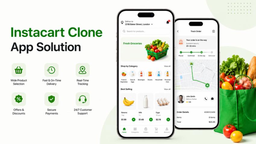 Instacart Clone App Solution for On-Demand Grocery Delivery