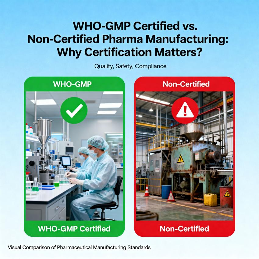 WHO-GMP Certified vs. Non-Certified Pharma Manufacturing: Why Certification Matters?