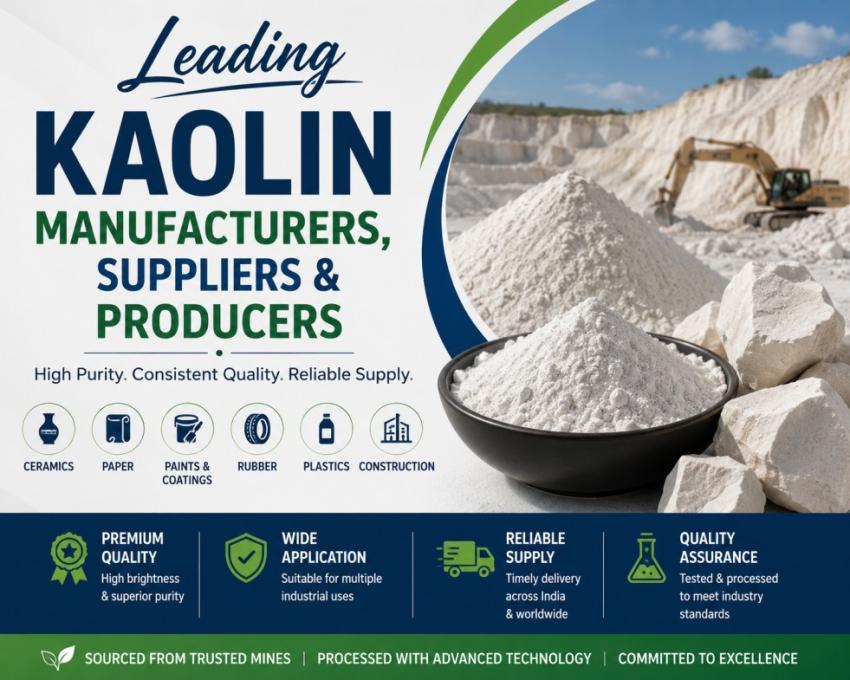 Kaolin Manufacturers, Suppliers & Mining Companies in India