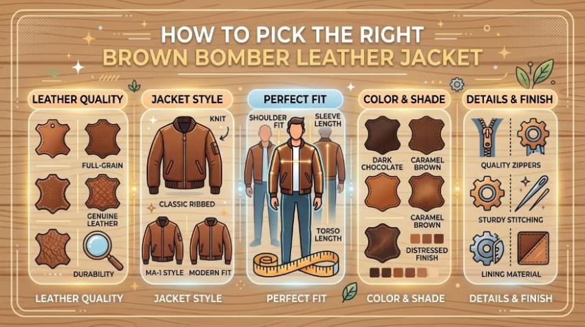 How to Pick the Right Brown Bomber Leather Jacket