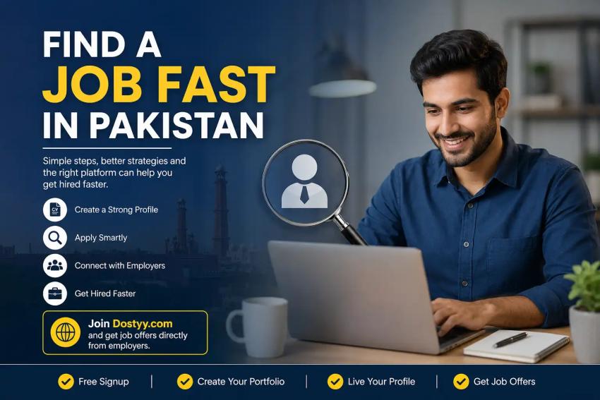 Find Job Fast in Pakistan Using Dostyy