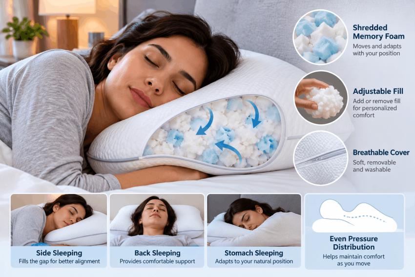 How Pillow Fill Distribution Affects Nighttime Comfort