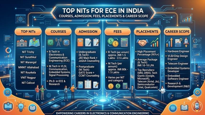Top NITs for ECE in India: Courses, Admission, Fees, Placements and Career Scope