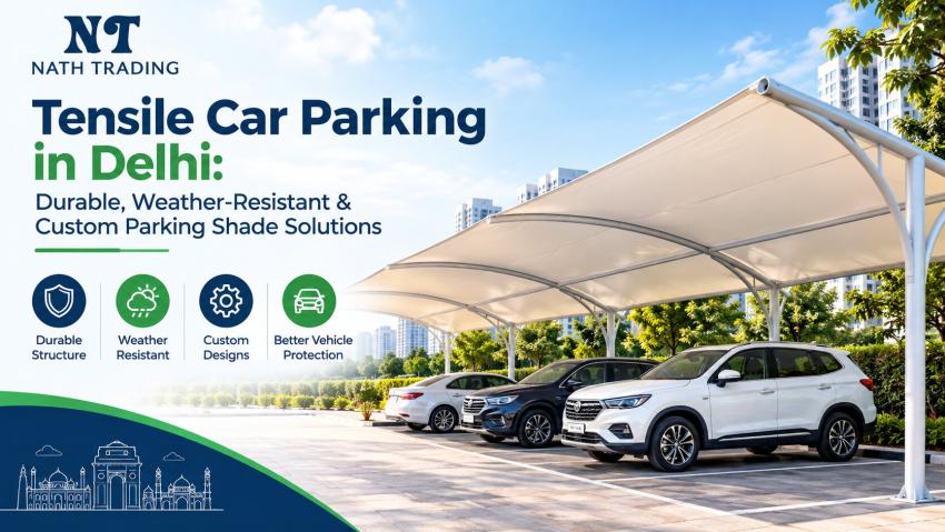 Tensile Car Parking in Delhi: Durable, Weather-Resistant & Custom Parking Shade Solutions