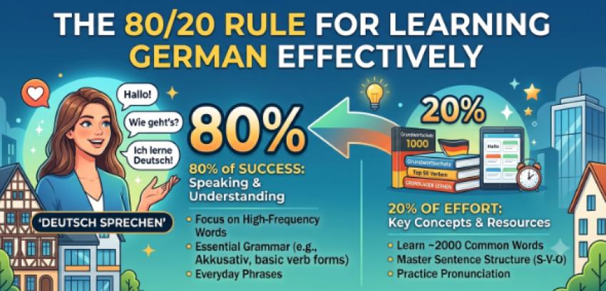 What Is the 80/20 Rule for Learning German Effectively?
