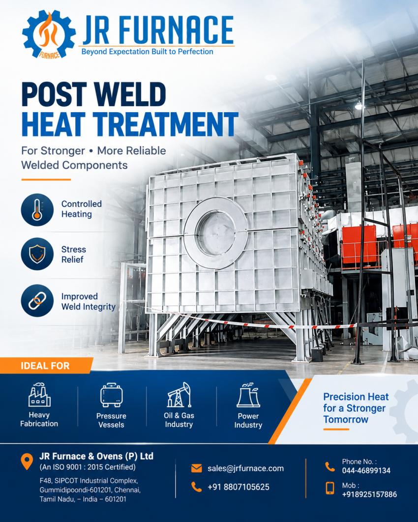 Post Weld Heat Treatment for Better Weld Quality and Industrial Reliability