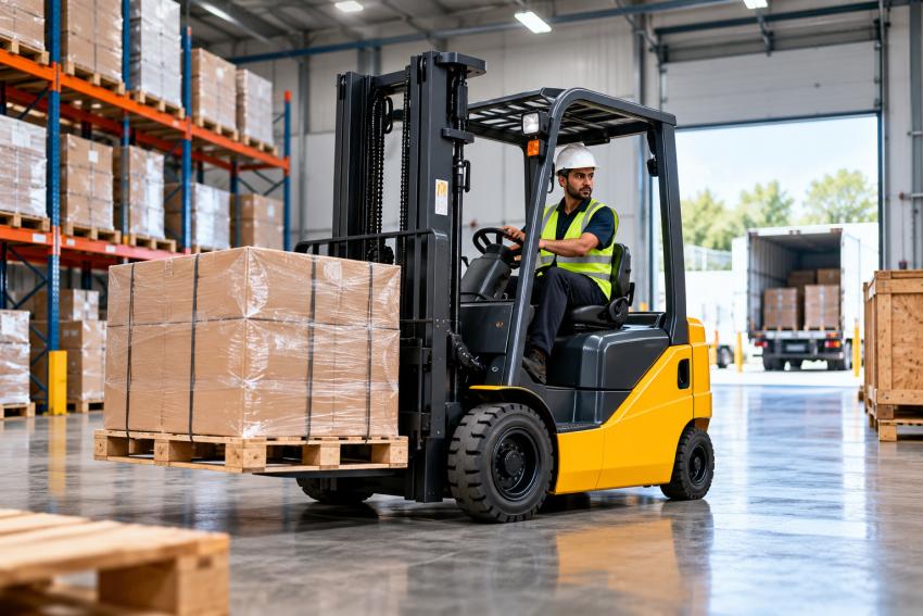 How a Narrow Aisle Forklift Supports High Level Pallet Storage